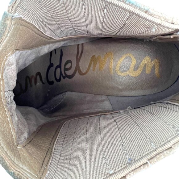 Sam Edelman Winona Womens Western Ankle Boots Size 9 Suede Leather Tan - Picture 12 of 12